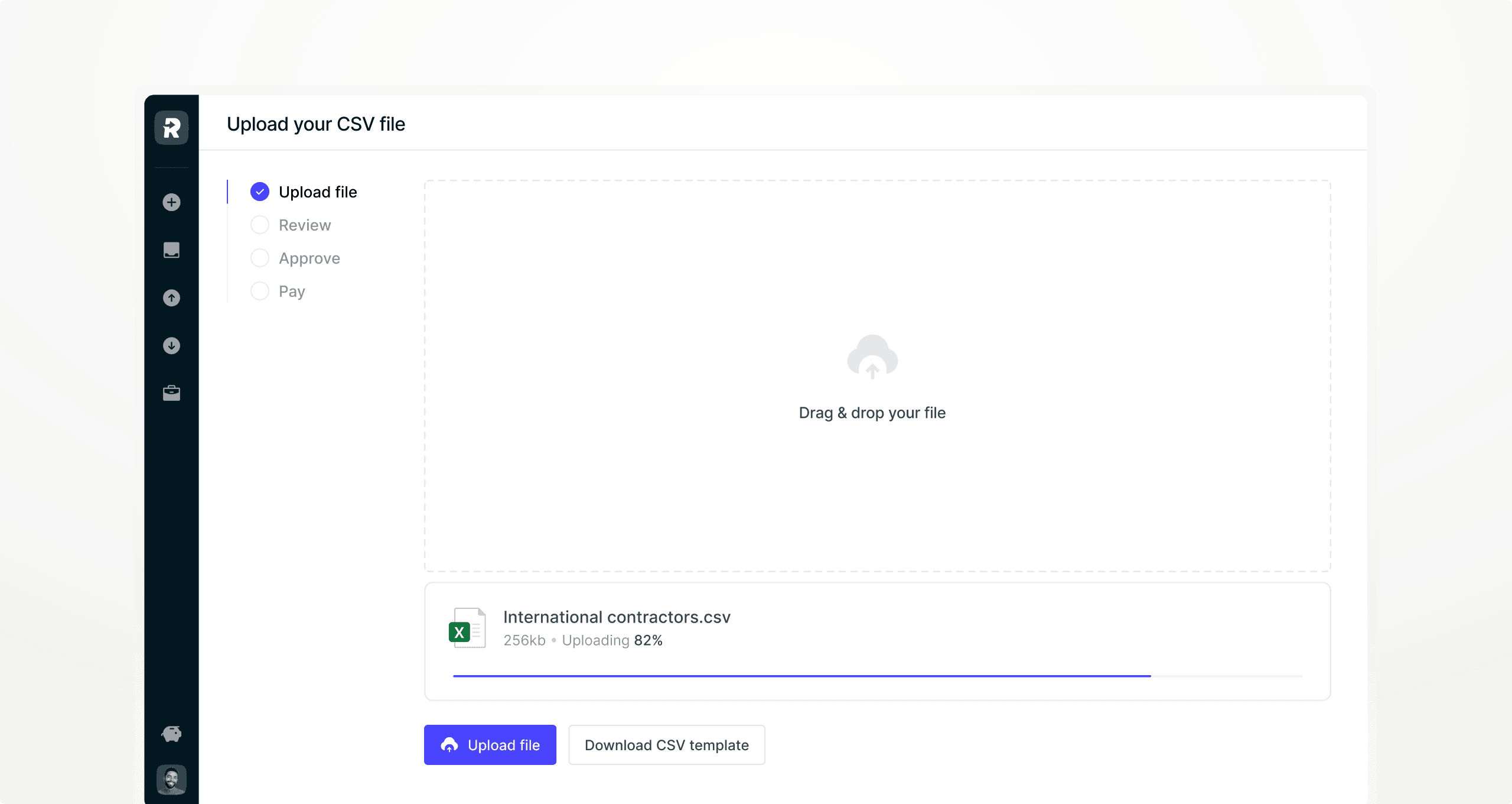 CSV Payments Slider Visual